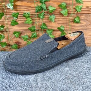 Roebuck & Co James Mens Slipper Size 11M Indoor House‎ Shoe Gray Fabric